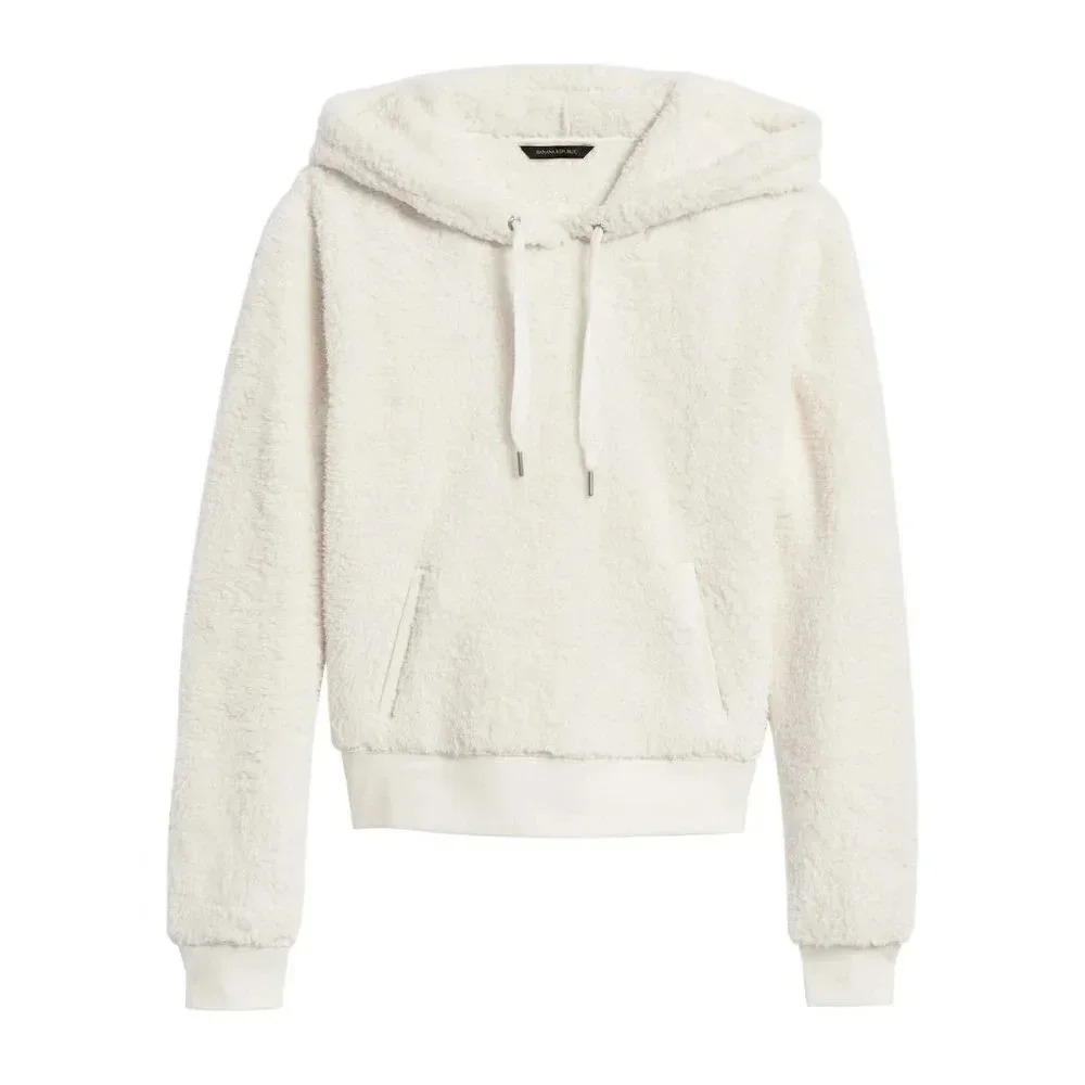 Banana Republic White Soft Teddie Hoodie
